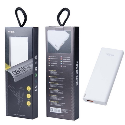 BATERIA POWERBANK NEPTUNO DT935 8000MAH BLANCO